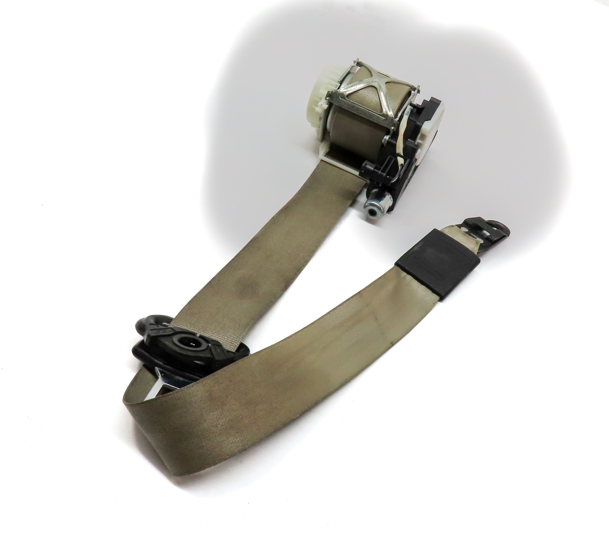 2007-2015 AUDI Q7 (4L) FRONT RIGHT PASSENGER SEAT SEATBELT RETRACTOR (Beige) — exact item pictured